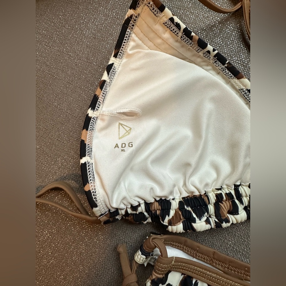 NEW ADG Luxe Swimwear 2pc String Bikini- Size Large - Picture 5 of 6